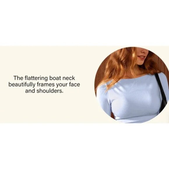 NWT OGL Morning Mist Cream Modern Side Ruched Boatneck Brami Top Small - Picture 8 of 16